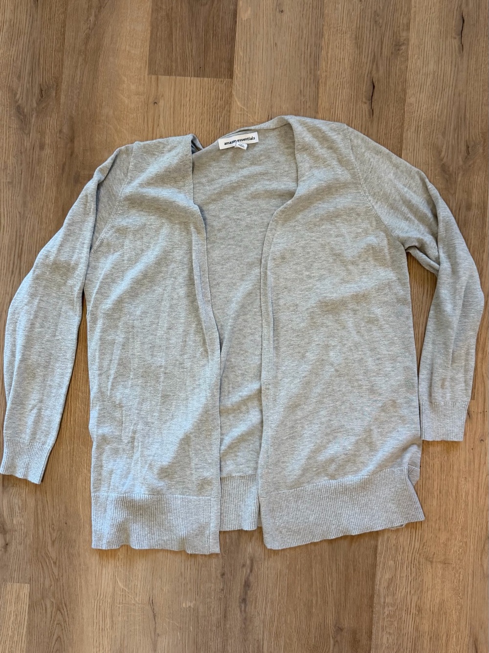 Amazon Essentials Light Gray Open Front Cardigan Sweater XL